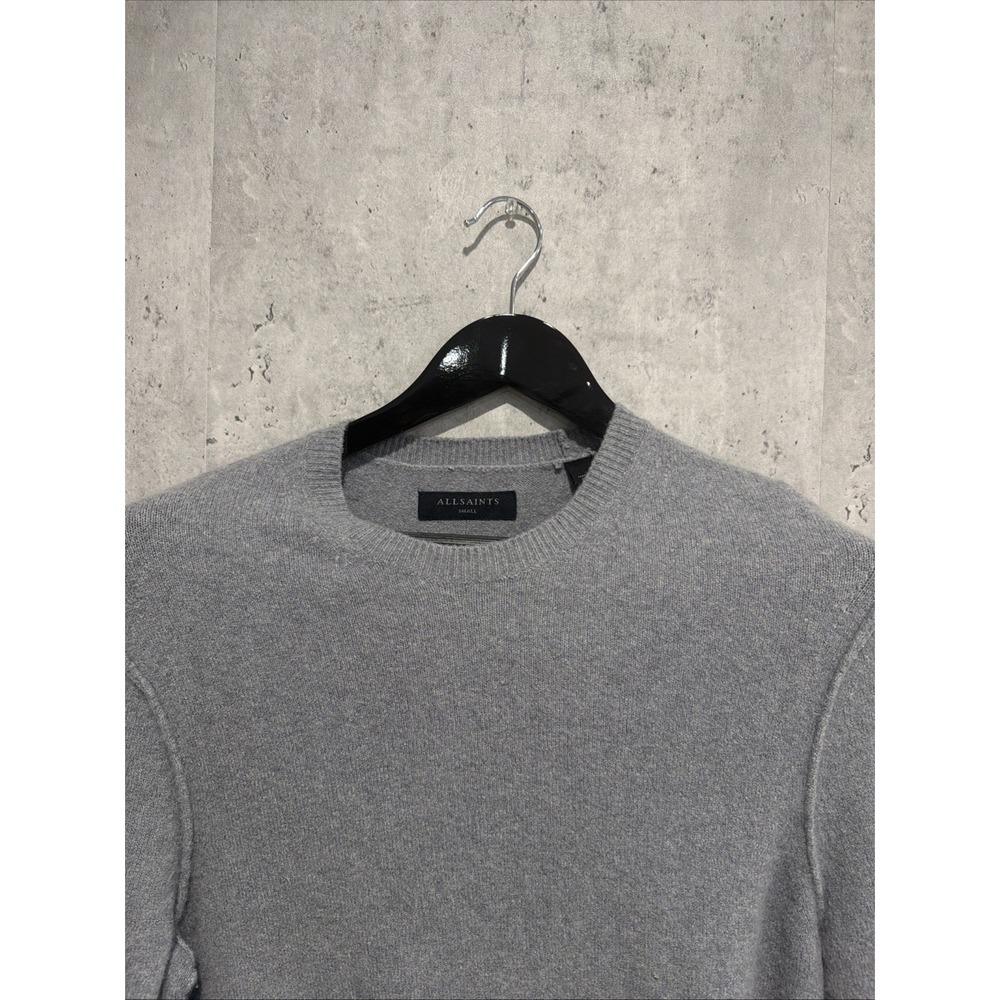 All Saints Grey Small Wool Sweatshirt Men